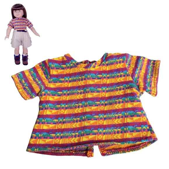VTG American Girl Today Pleasant Company Hiking Outfit I TOP T-SHIRT TEE Striped - Picture 4 of 5